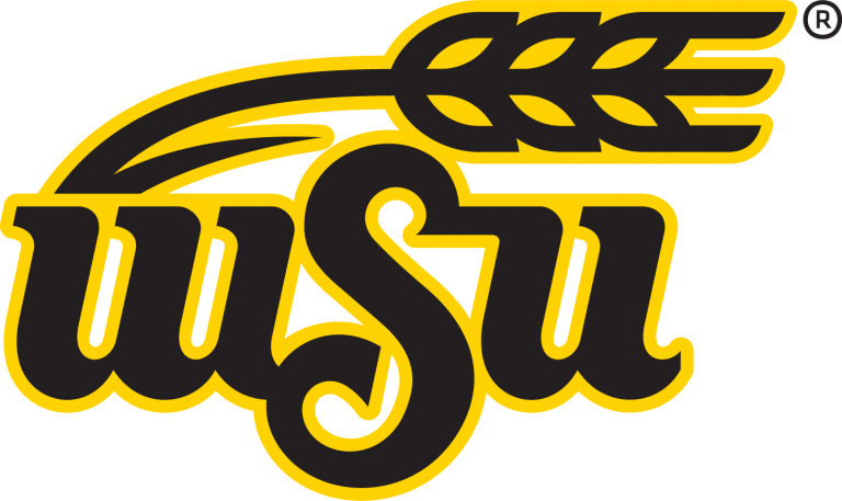 Black-and-yellow Wichita State University logo with registered-trademark symbol